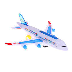 DIY 組み立て エアバス 航空機 オートパイロット フラッシュ 音 音楽 照明 玩具 電気 飛行機 玩具 子供 子供