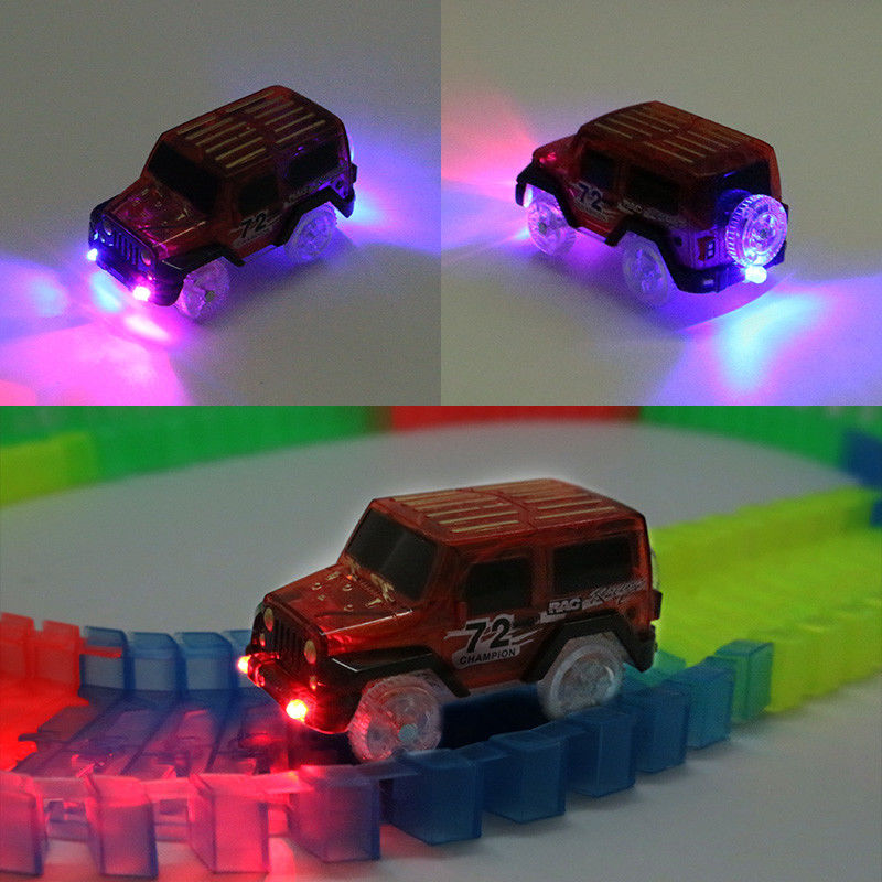 カスタムLEDライトアップカー 閃光灯のおもちゃ おしゃれ DIY トイカー キッズ