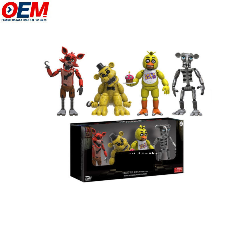 オーダーメイドOEM ホットセール 新着品 フライナイト・アット・フレディ アクション・フィギュア 4個/パック FNAF トイ・モデル PVC アクション・フィギュア