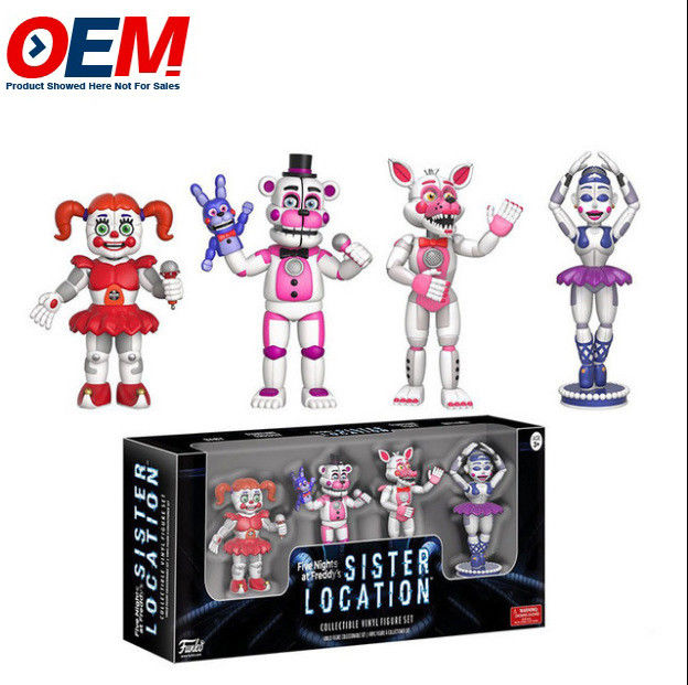 オーダーメイドOEM ホットセール 新着品 フライナイト・アット・フレディ アクション・フィギュア 4個/パック FNAF トイ・モデル PVC アクション・フィギュア
