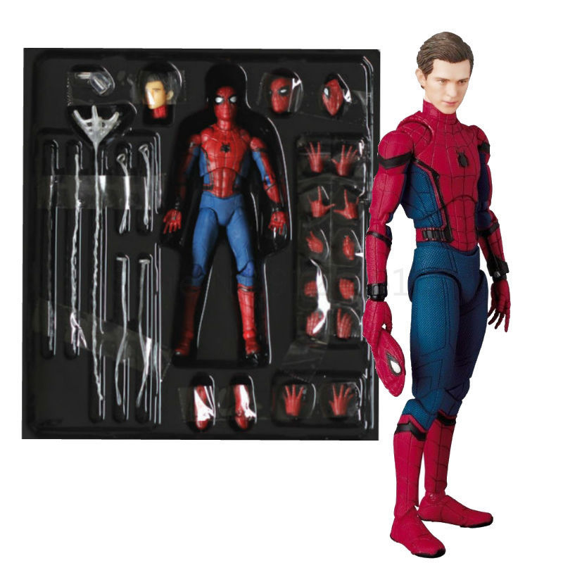 カスタム 高品質 15CM スパイダーマン トム・ホランド PVC アクションフィギュア スパイダーマン コレクション 箱付き玩具