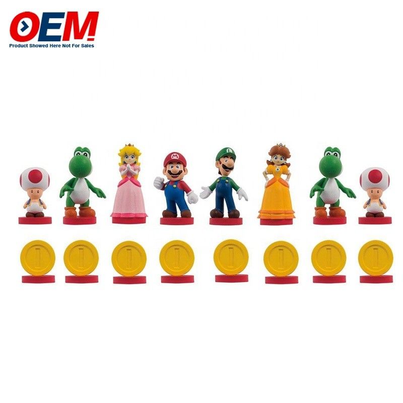 カスタマイズされたPVCプラスチックキャラクターチェスセット OEMフィギュア チェス盤セット 面白いチェスおもちゃ