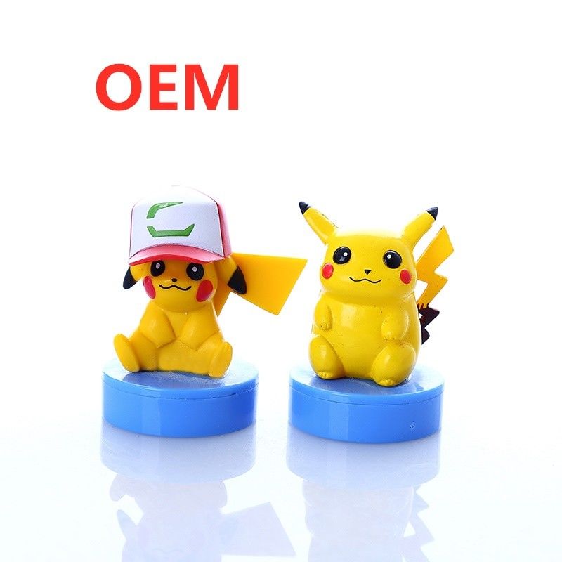 OEM オーダーメイド ミニスタンパー 玩具 ピカチュー フィギュア スタンパー セルフ インク スタンプ プラスチック ミニスタンパー