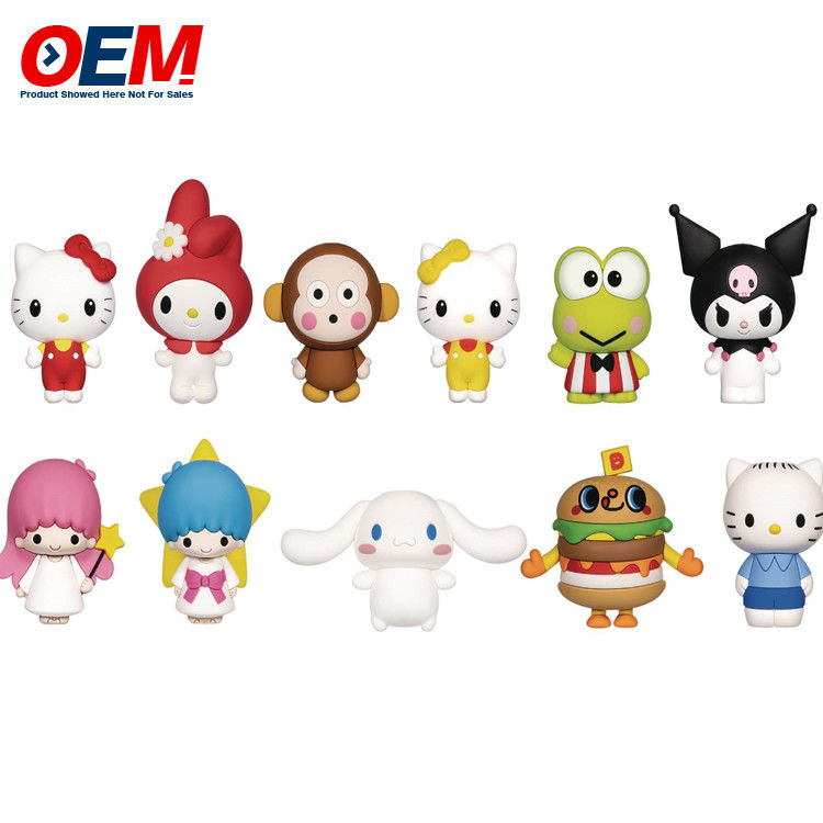 オーダーメイドPVC かわいいミニフィギュアOEM プラスチック 漫画玩具 5cmの高さ プラスチック玩具を作る