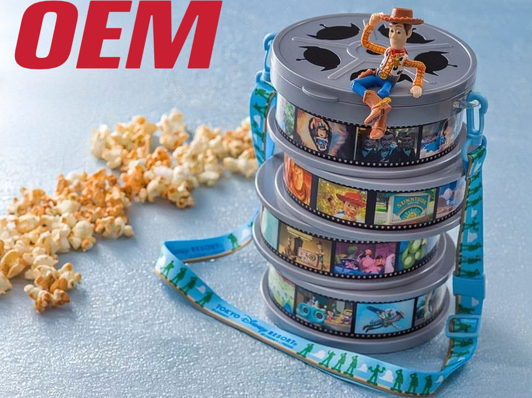 カスタムライトアップポップコーンバケツ OEMポップコーンプラスチックバケツ キャラクターポップコーンバケツ