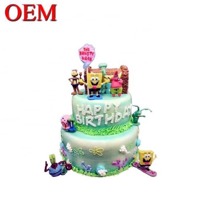 オーダーメイド クリスマスケーキ トッパー 玩具 セット OEM 誕生日 パーティ カップケーキ 彫像 ボッブルヘッド 玩具 人形 セット