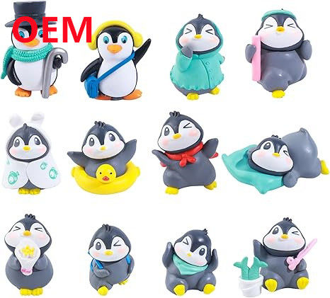 パーソナライズされた面白い動物用玩具 6つのデザインで作られた PVC人形 OEM PVC素材 ミニ玩具