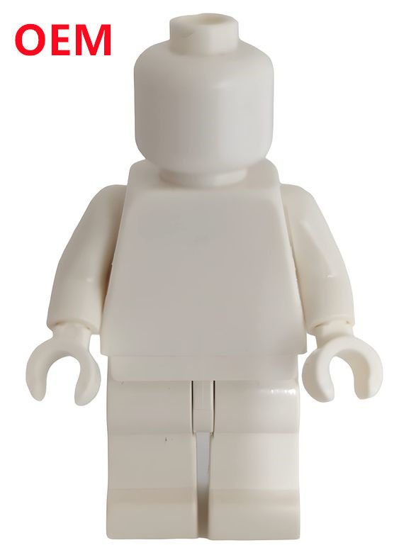 パーソナライズされた白色インジェクション プラスチック部品OEM ABS素材 アクセサリー 高さ5cmのフィギュアおもちゃ