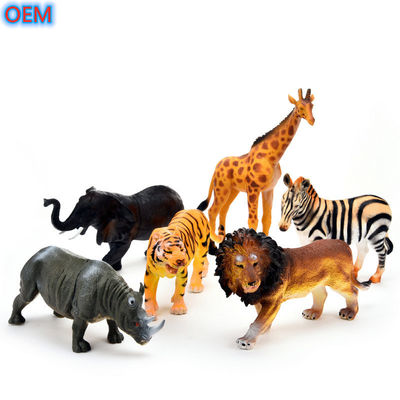 オーダーメイド プラスチック PVC 野生動物 玩具 幼児向け OEM デザイン