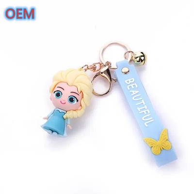 子供向け カートンキーチェーンのカスタマイズ OEMデザイン 3d PVC プラスチックキーチェーンの