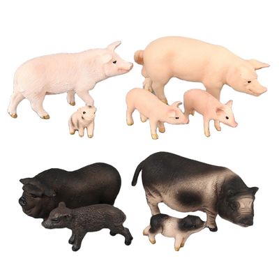 カスタムシミュレーション 動物 モデル 玩具 セット 豚 プラスチック アクション 図形 教育用玩具