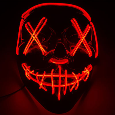 カスタム ハロウィーンのマスク LED 輝くマスク 黒い言葉 ハロウィーンのLED マスク フェイスピース