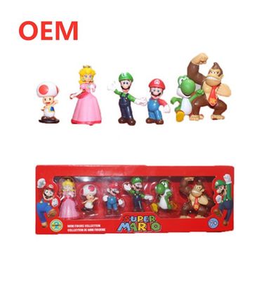 ミニフィギュア 最高のPVCアクションフィギュアモデル 6pcsセット マリオ・トイメーカー
