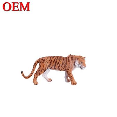 オーダーメイド教育用玩具 OEM樹脂PVC動物形玩具 タイガーOemPVC玩具