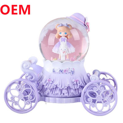 オーダーメイドポリレシンプリンセス ライトアップ 水球 プリンセス スノーボール 音楽ボックス