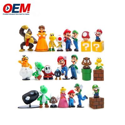 工場 オーダーメイド プラスチック pvc ヴィニール フューグア 玩具 カスタム カワイ フィギュア マリオ 集合 玩具 セット