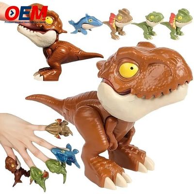 オーダーメイド プラスチック 動物 恐竜 指 玩具 OEM PVC 玩具 シリコン製 子供 玩具