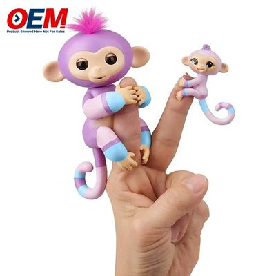 オーダーメイド プラスチック 動物 猿 指 玩具 OEM PVC 玩具 シリコン製 子供 玩具