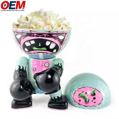 オーダーメイド プラスチック ポップコーン バブ アニメ アート ドール トイ ディスプレイ ボックス ポップコーン ボウル バブ