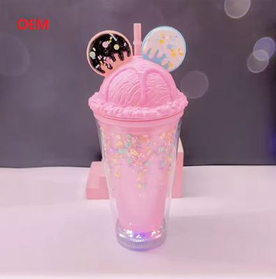 アイスカップ 水瓶 子供用プラスチックストローカップ